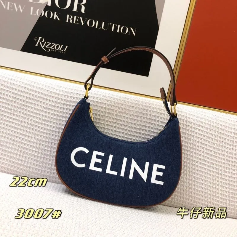 Celine Denim Shoulder Bag 22cm Model 3007