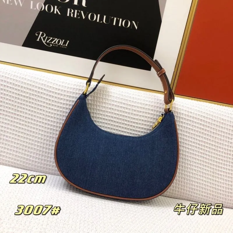 Celine Denim Shoulder Bag 22cm Model 3007 - Image 3