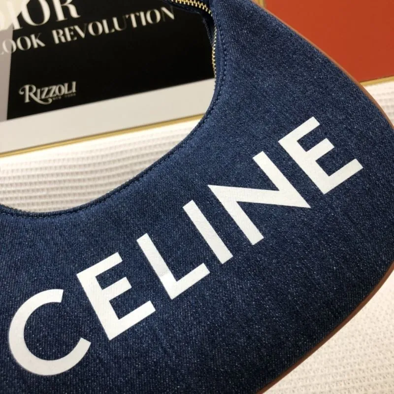 Celine Denim Shoulder Bag 22cm Model 3007 - Image 4