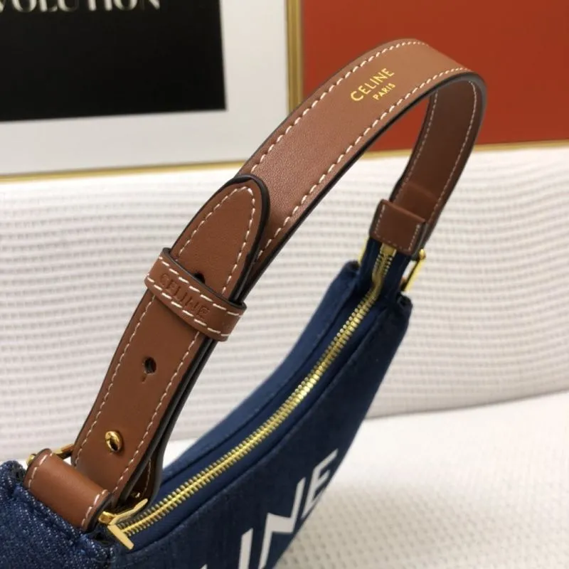 Celine Denim Shoulder Bag 22cm Model 3007 - Image 5