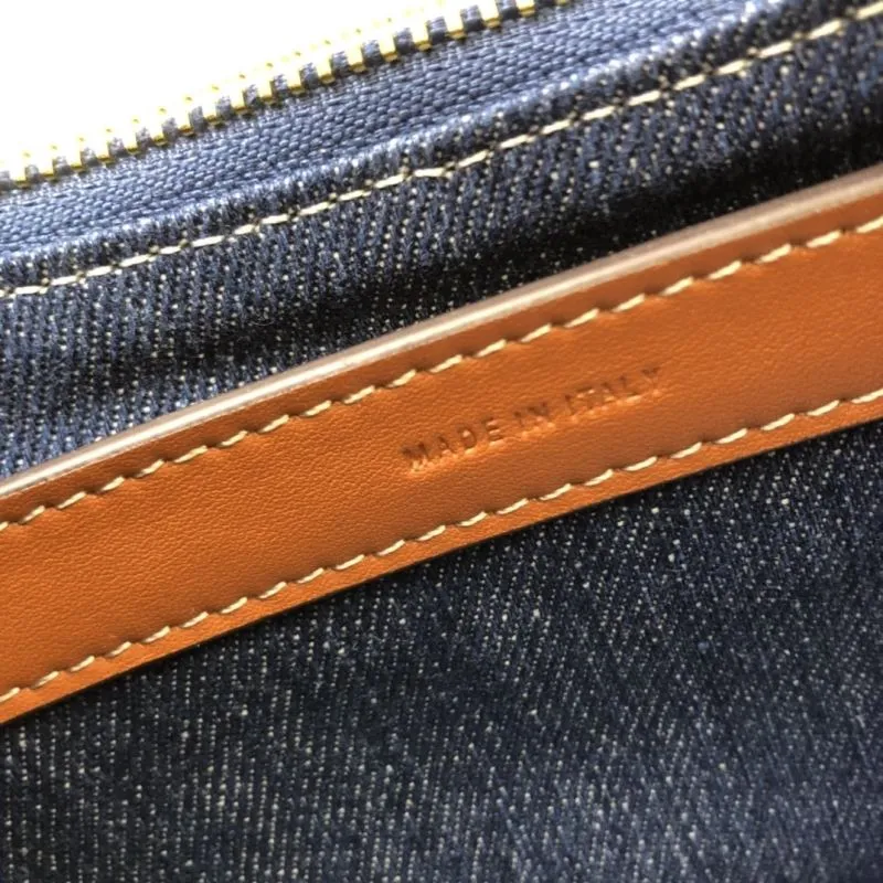 Celine Denim Shoulder Bag 22cm Model 3007 - Image 9