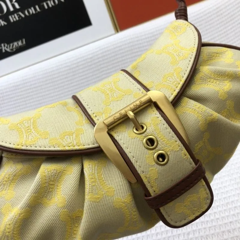 Celine Vintage Denim Underarm Bag - Image 4