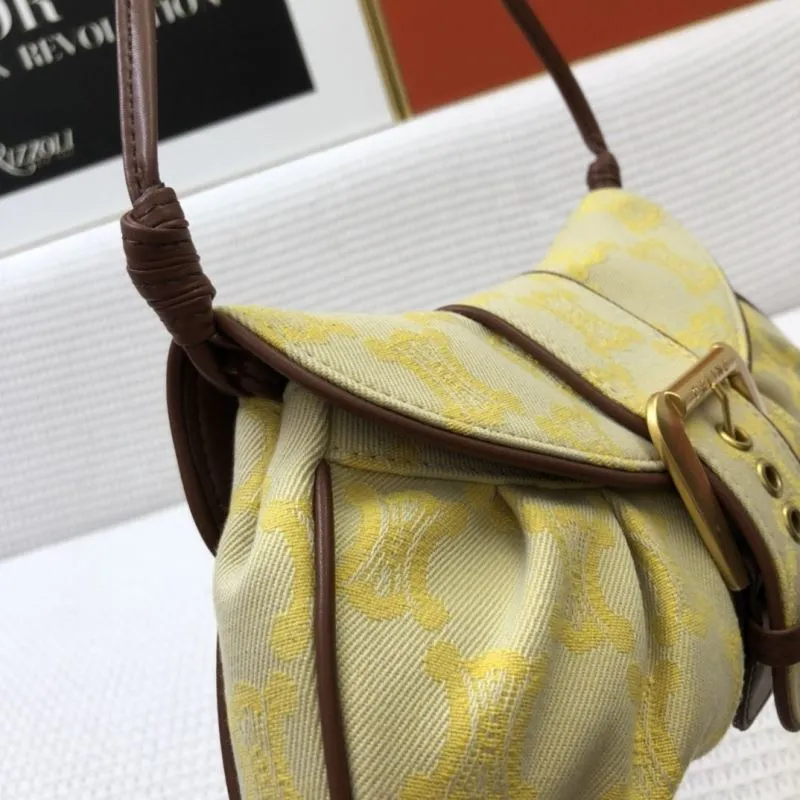 Celine Vintage Denim Underarm Bag - Image 5