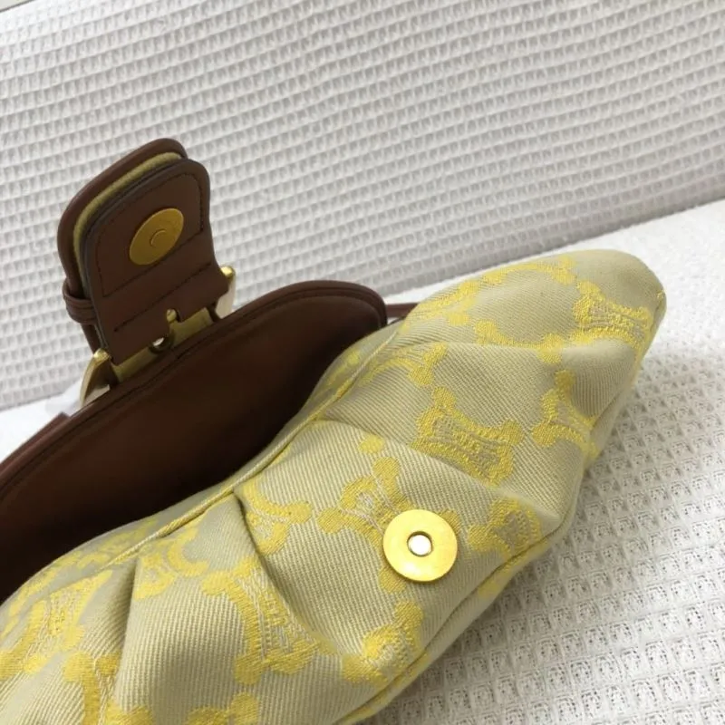 Celine Vintage Denim Underarm Bag - Image 7