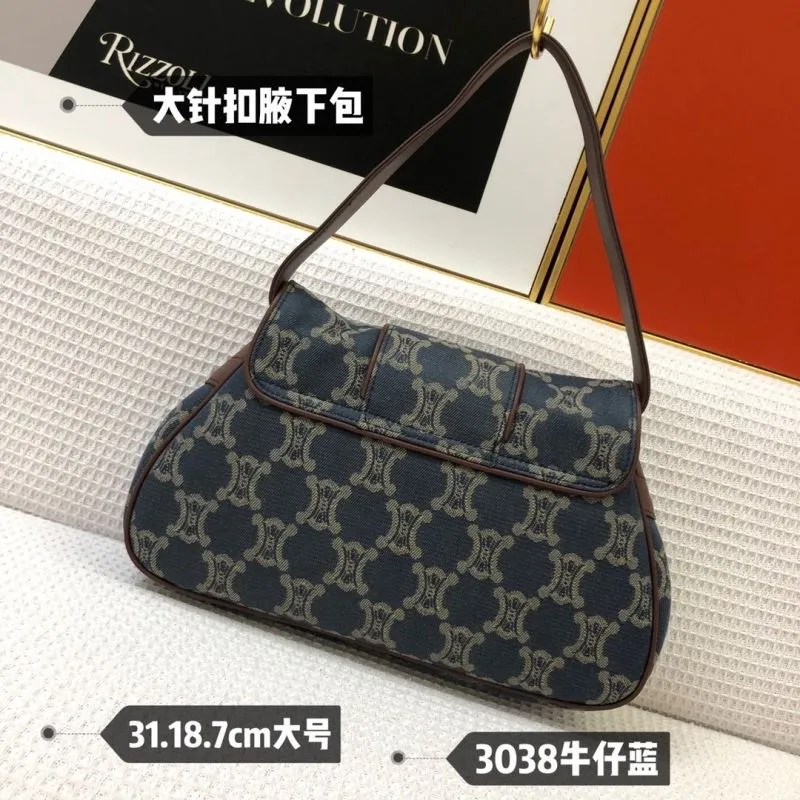 Celine 3038 Denim Blue Large Underarm Bag - Image 3