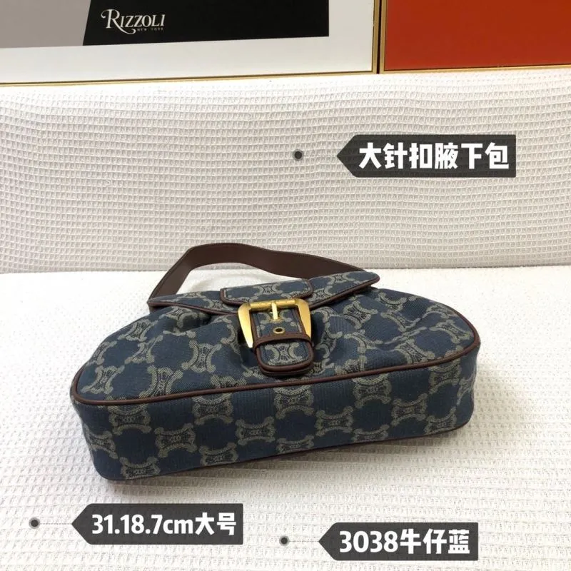 Celine 3038 Denim Blue Large Underarm Bag - Image 7