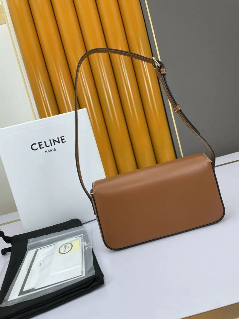Celine Brown Leather Shoulder Bag 63 - Image 3