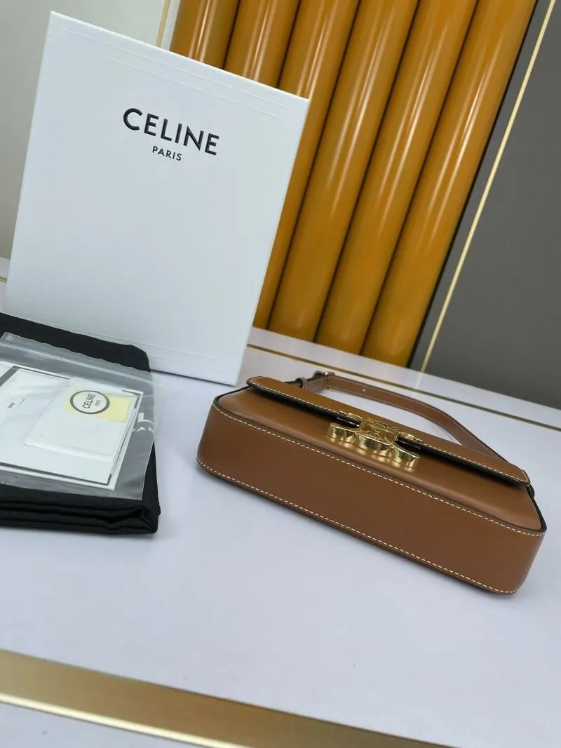 Celine Brown Leather Shoulder Bag 63 - Image 4