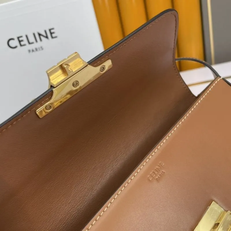 Celine Brown Leather Shoulder Bag 63 - Image 8