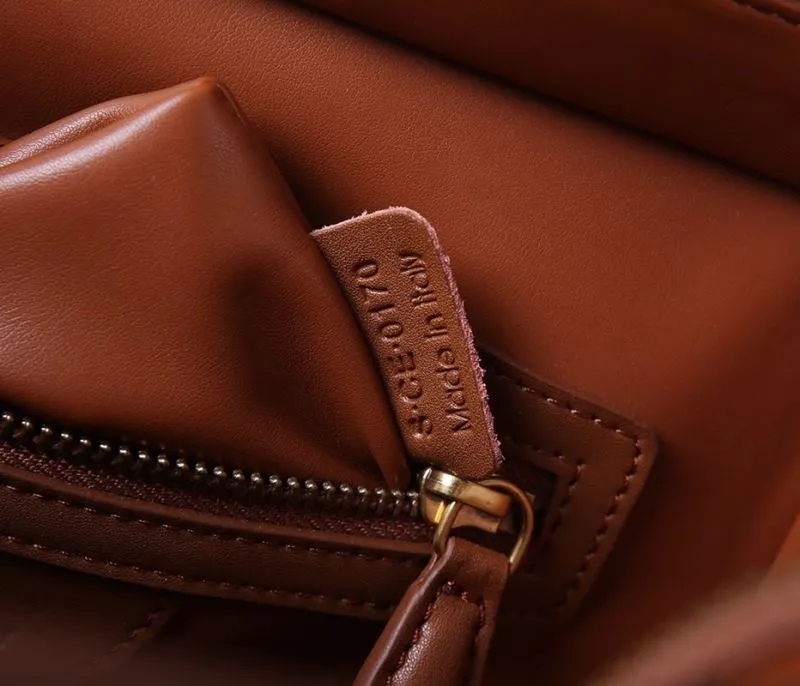 Celine Brown Leather Top Handle Bag - Image 9