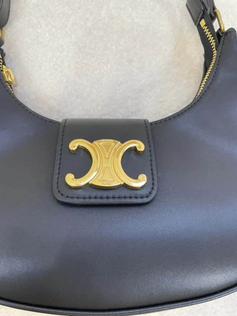 Celine Black Hobo Shoulder Bag - Image 5