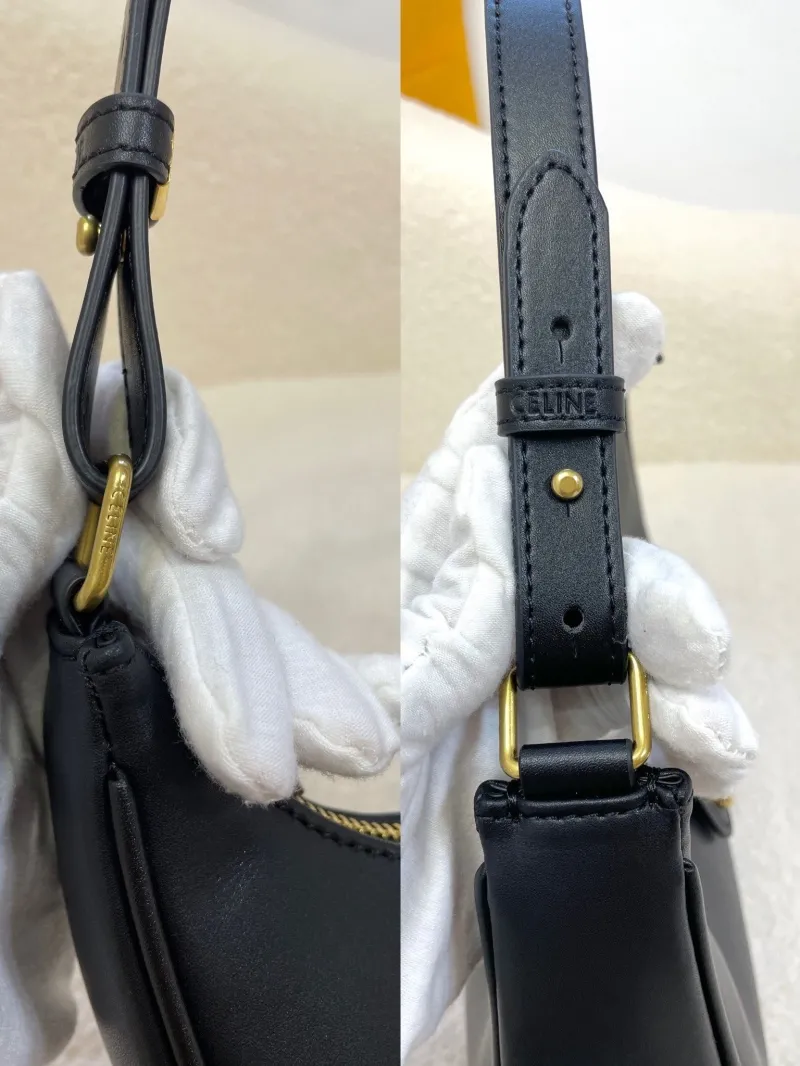 Celine Black Hobo Shoulder Bag - Image 7