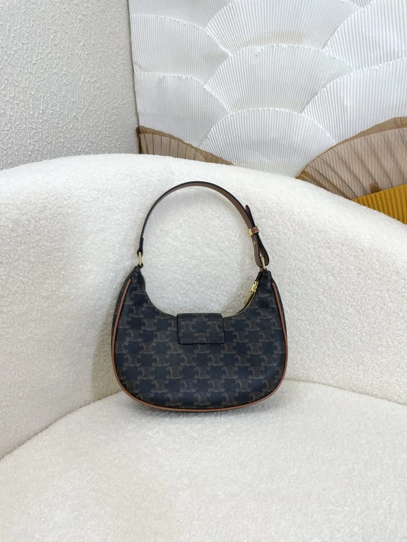 Celine Dark Monogram Hobo Shoulder Bag 17 - Image 3
