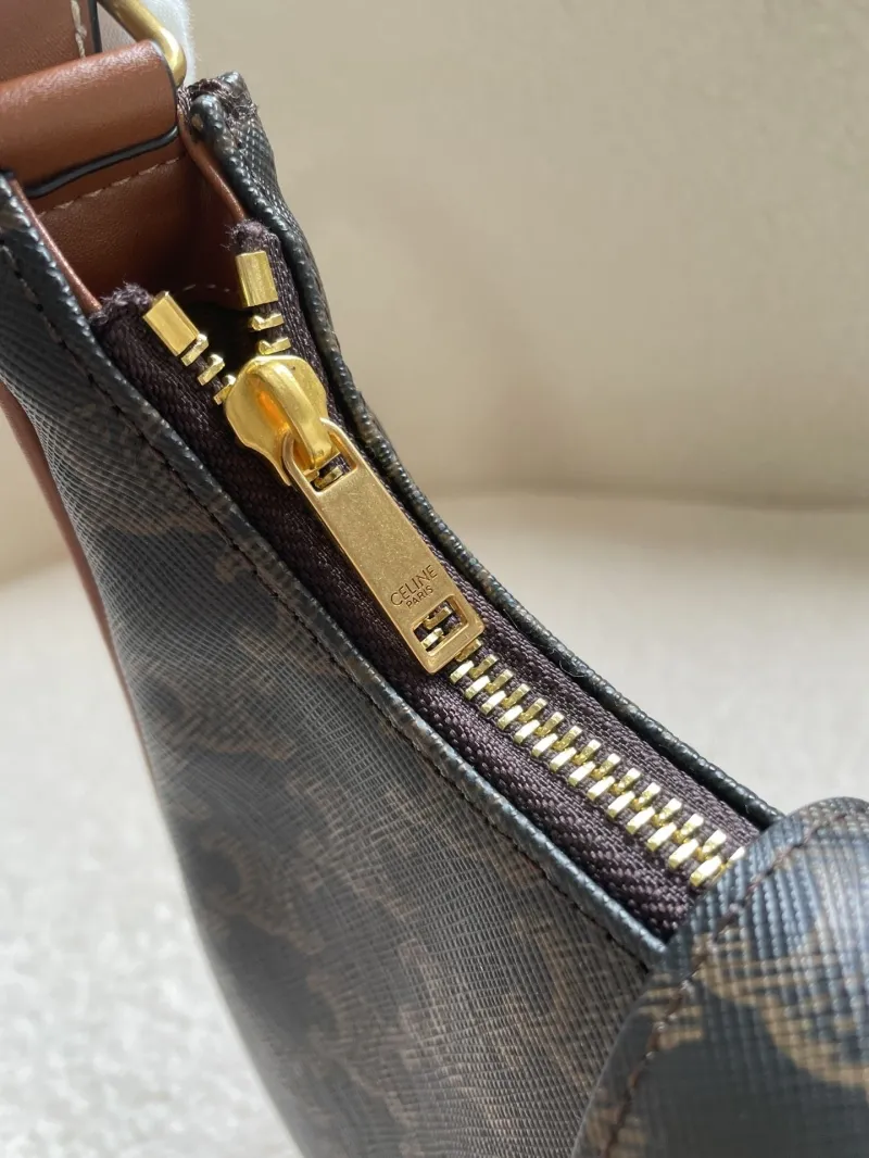 Celine Dark Monogram Hobo Shoulder Bag 17 - Image 6