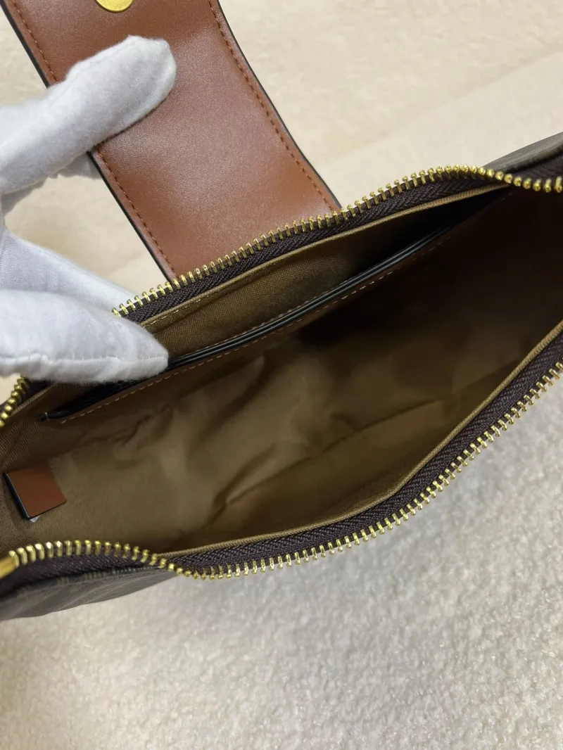 Celine Dark Monogram Hobo Shoulder Bag 17 - Image 7