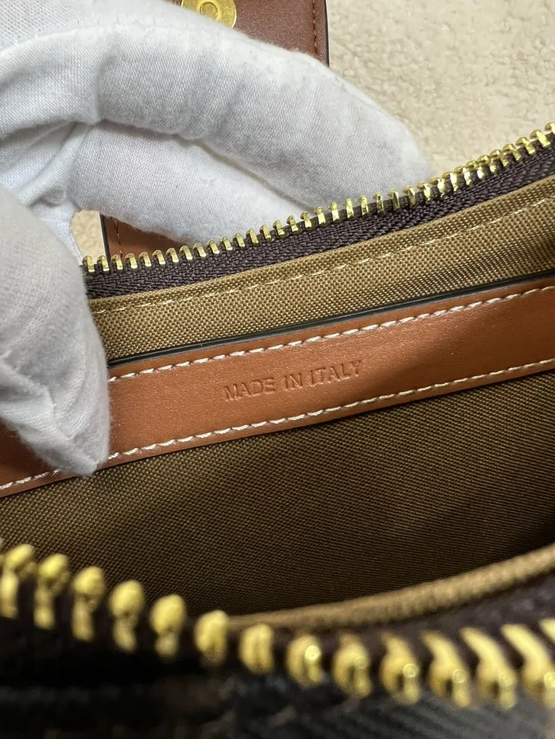 Celine Dark Monogram Hobo Shoulder Bag 17 - Image 8