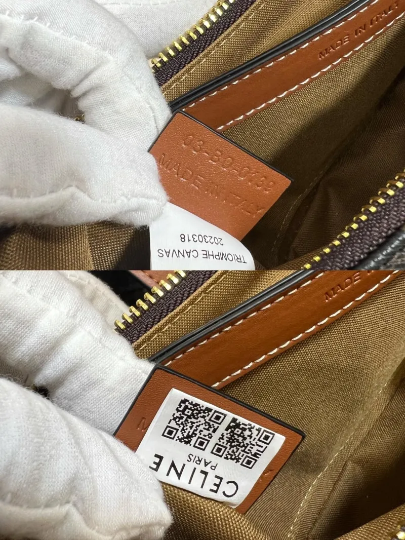 Celine Dark Monogram Hobo Shoulder Bag 17 - Image 9