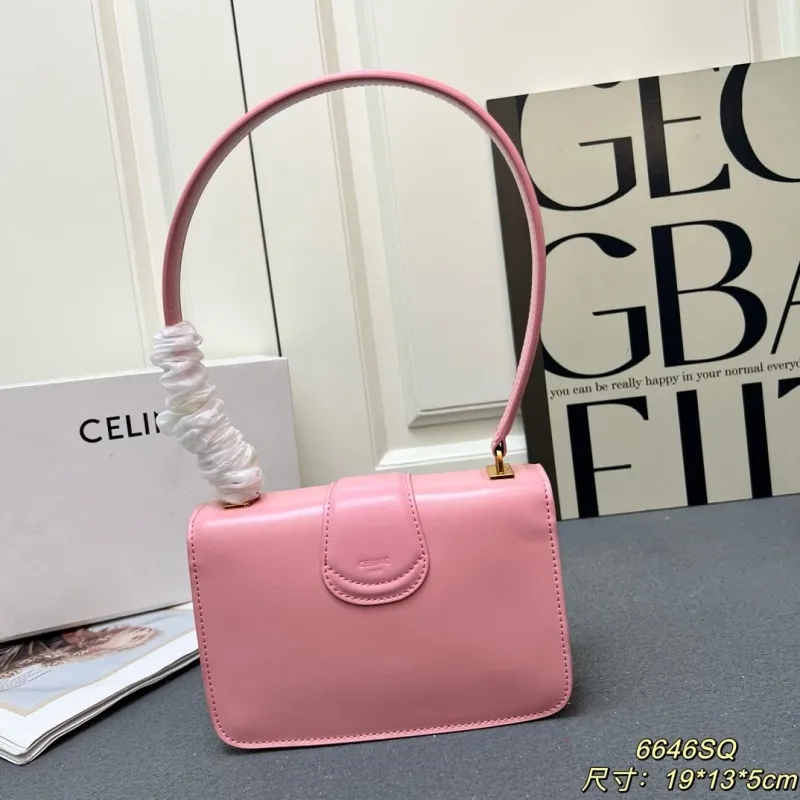 Celine Pink Top Handle Bag 6646SQ - Image 3