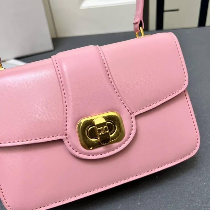 Celine Pink Top Handle Bag 6646SQ - Image 5