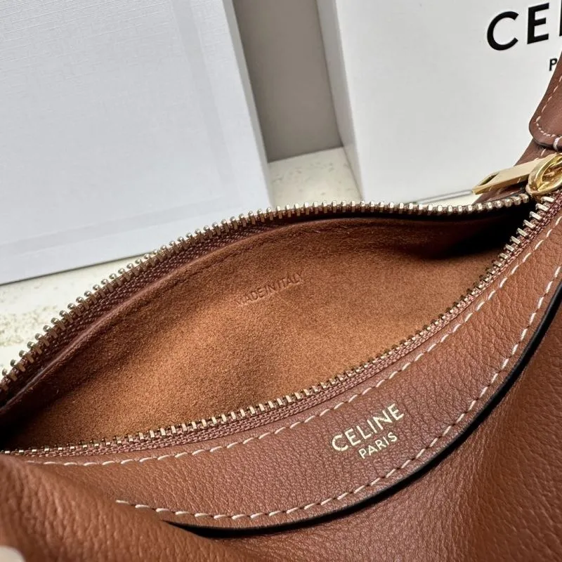 Celine Brown Leather Hobo Shoulder Bag 61 - Image 9