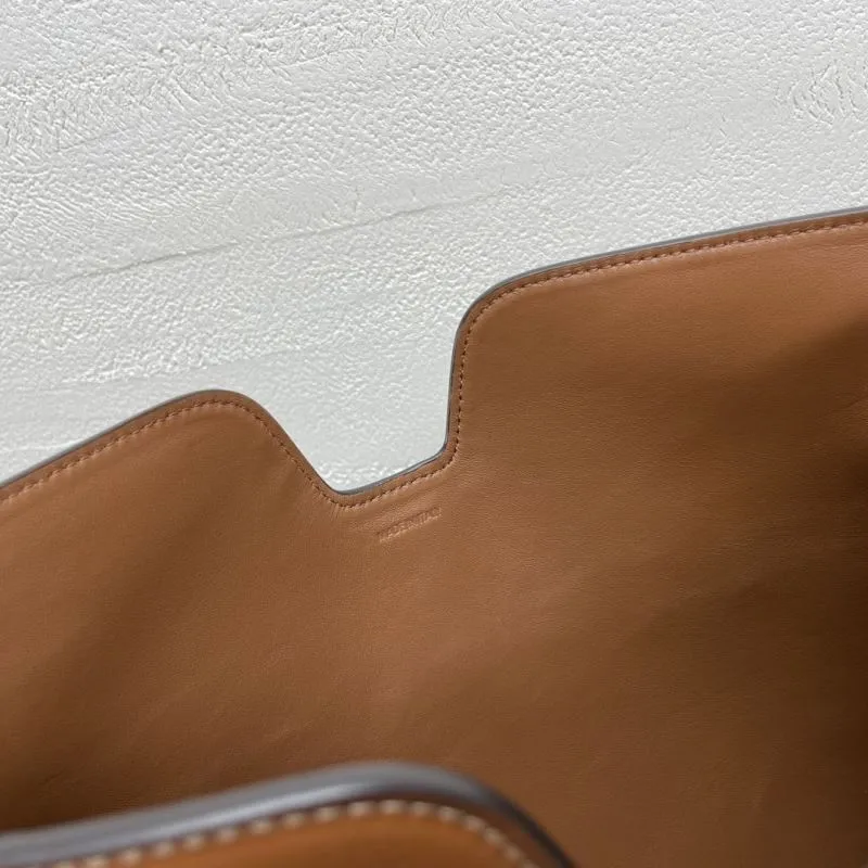 Celine Brown Leather Top Handle Shoulder Bag - Image 9