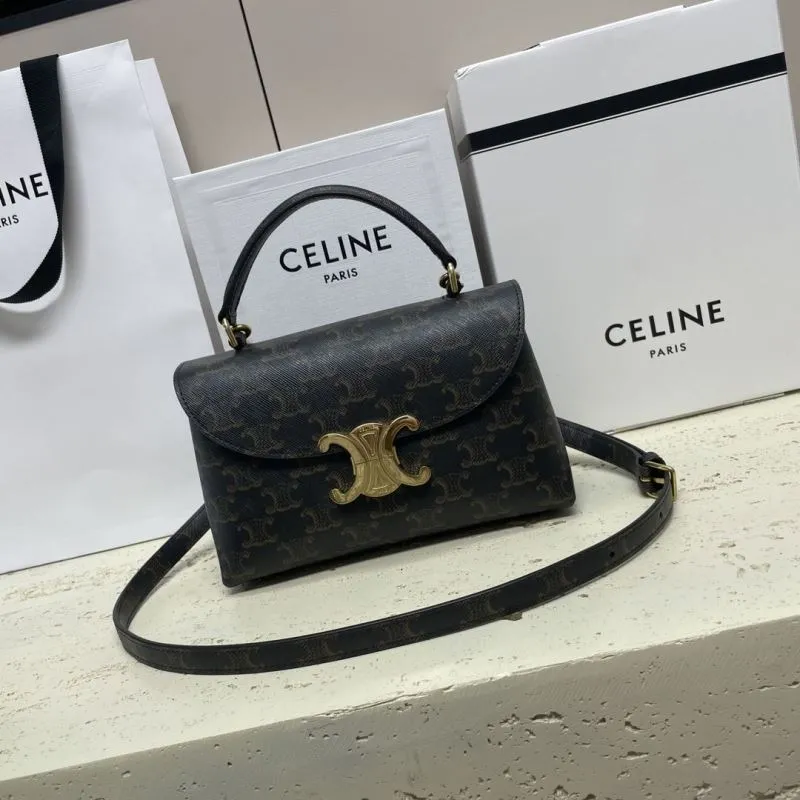 Celine Monogram Top Handle Crossbody Bag