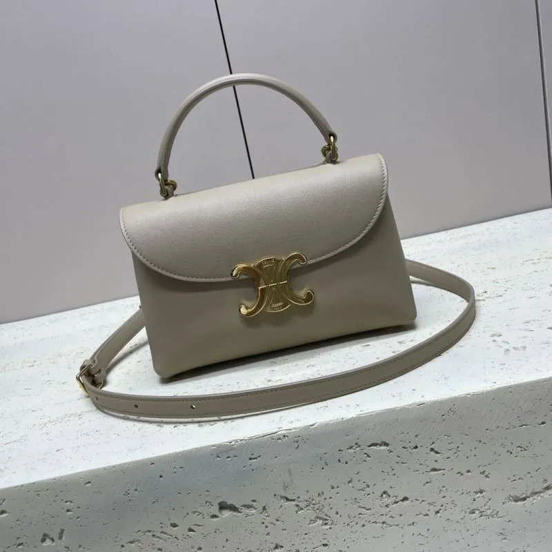 Celine Light Beige Top Handle Crossbody Bag 73