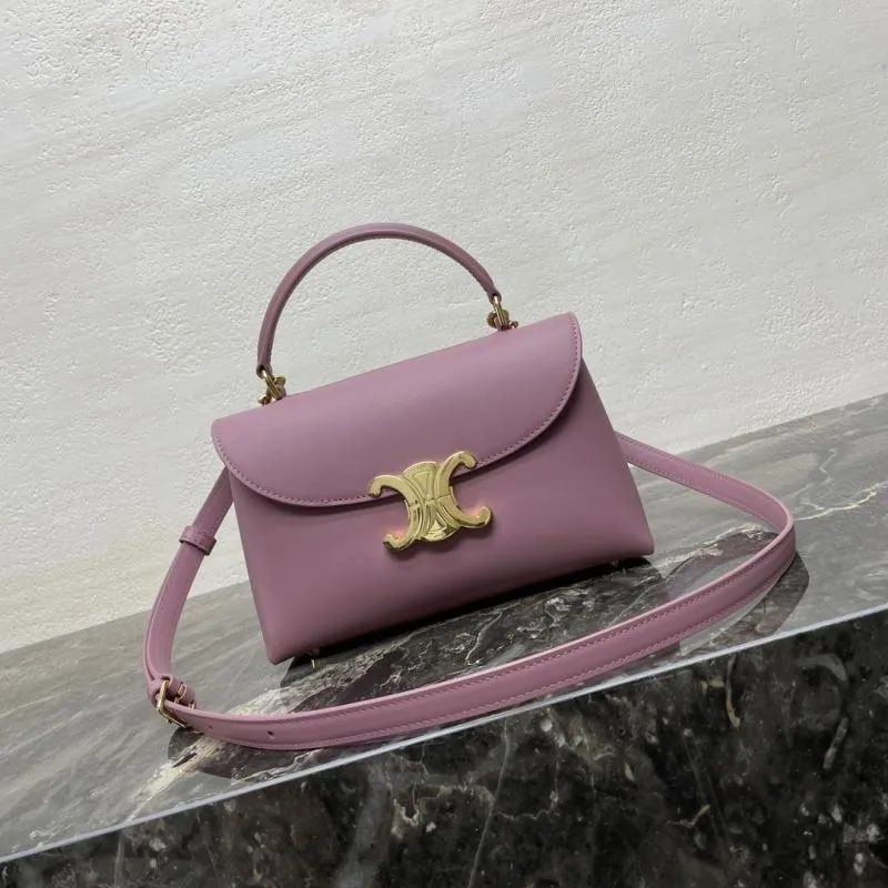 Celine Mauve Top Handle Crossbody Bag 74