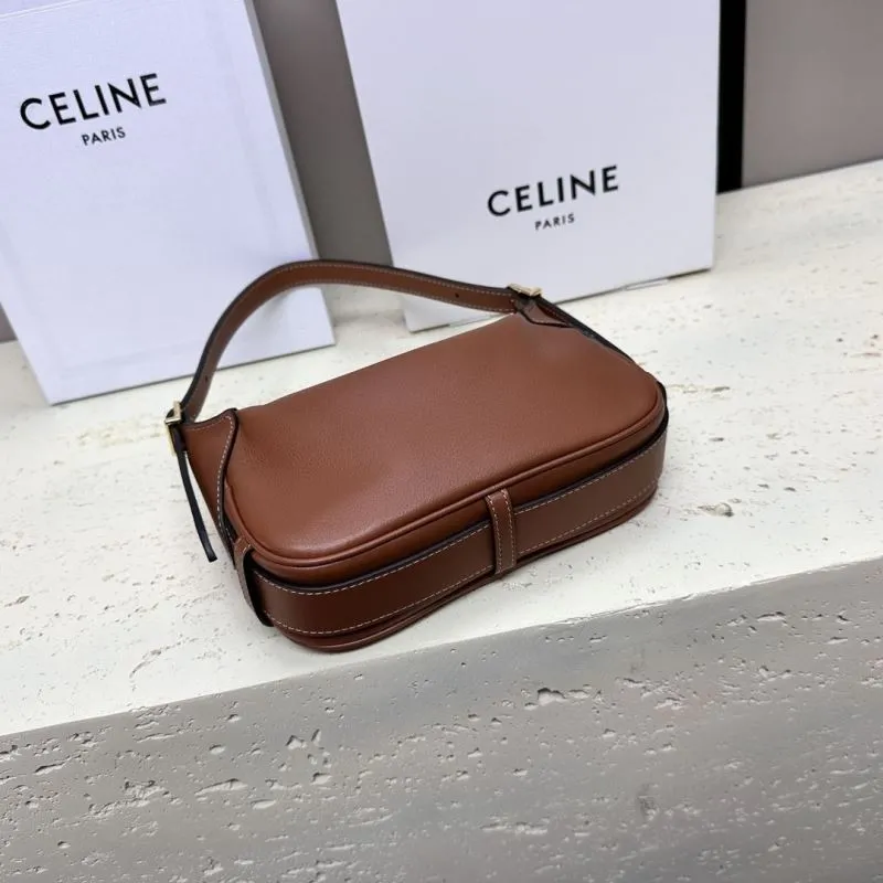 Celine Brown Leather Hobo Shoulder Bag 77 - Image 7