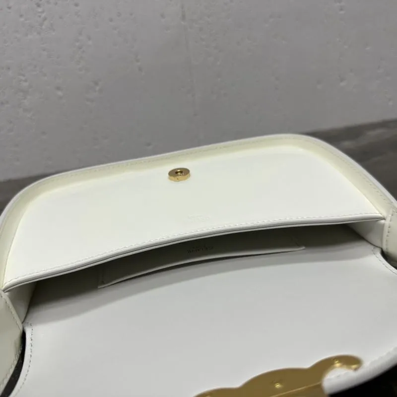Celine White Top Handle Shoulder Bag - Image 8