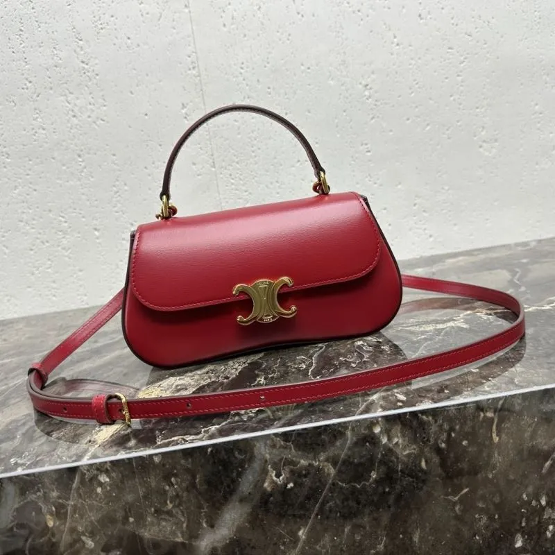 Celine Red Top Handle Crossbody Bag 82