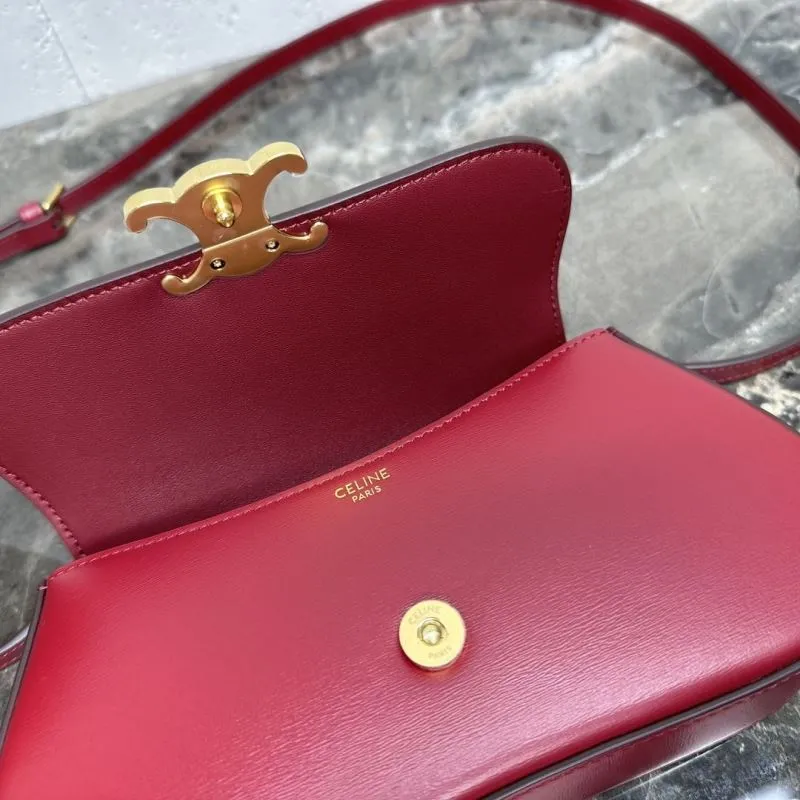 Celine Red Top Handle Crossbody Bag 82 - Image 6