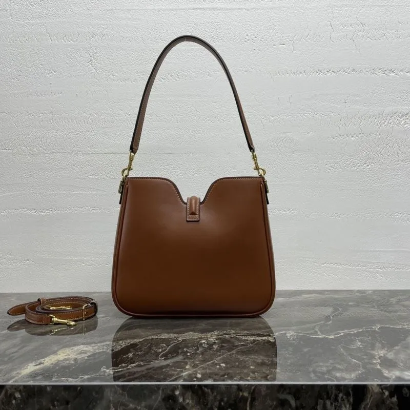 Celine Brown Top Handle Shoulder Bag 84