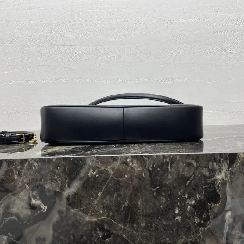 Celine Black Leather Top Handle Shoulder Bag - Image 6
