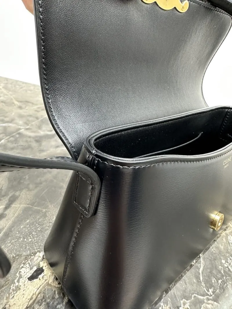 Alternative view of Celine Black Leather Shoulder Bag