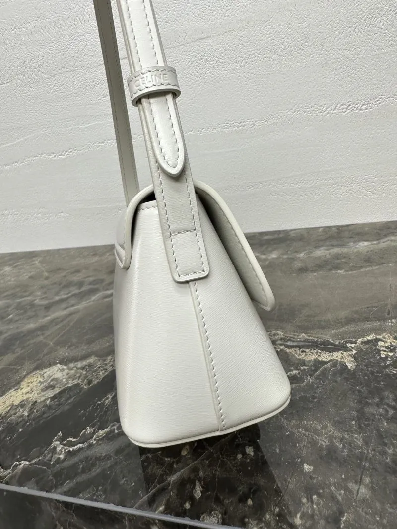 Celine White Top Handle Shoulder Bag 91 - Image 6