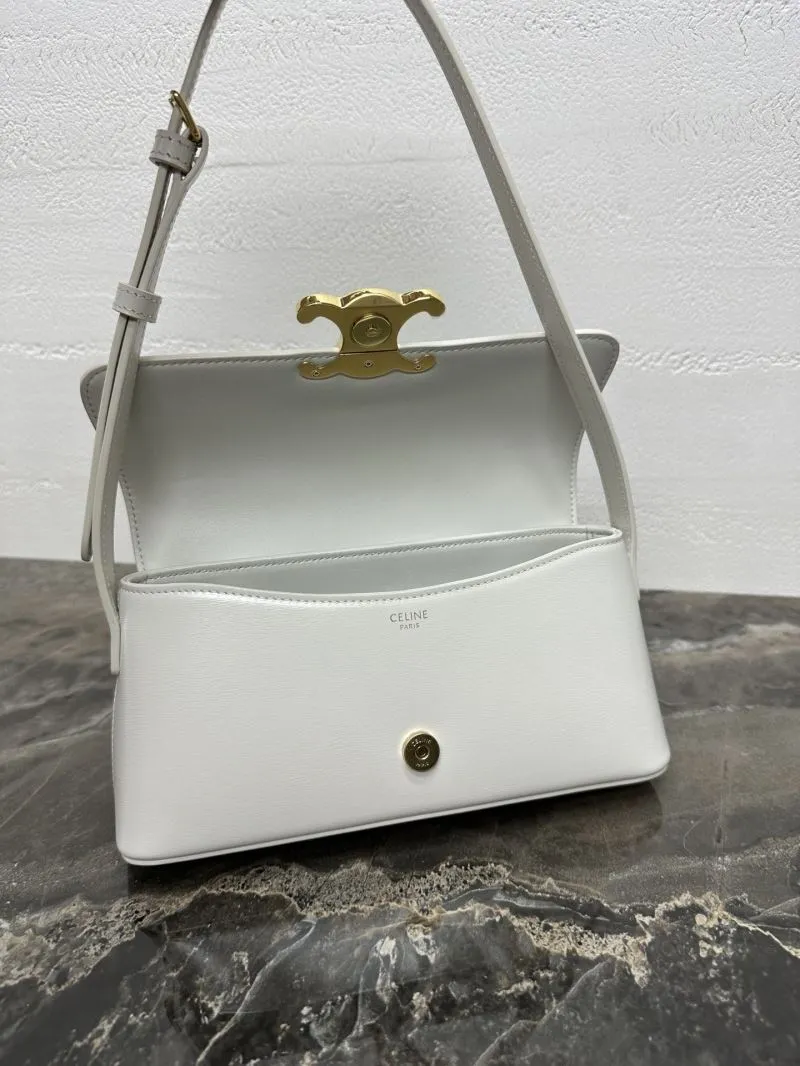 Celine White Top Handle Shoulder Bag 91 - Image 8
