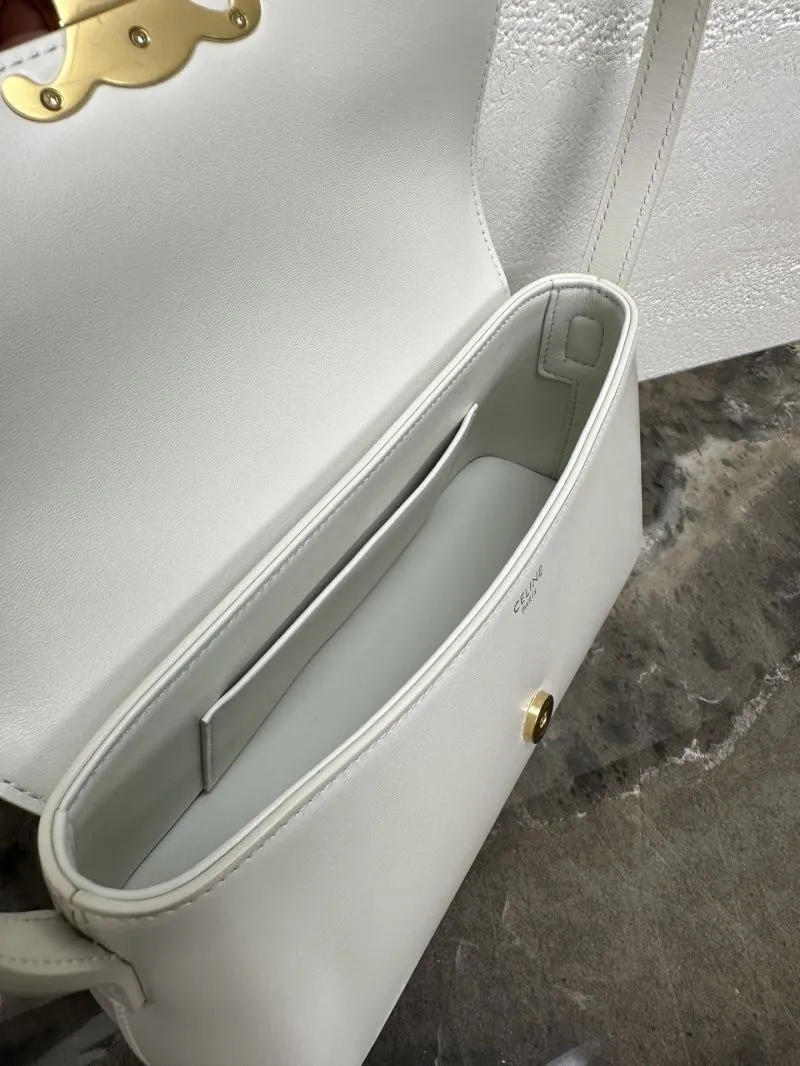 Celine White Top Handle Shoulder Bag 91 - Image 9