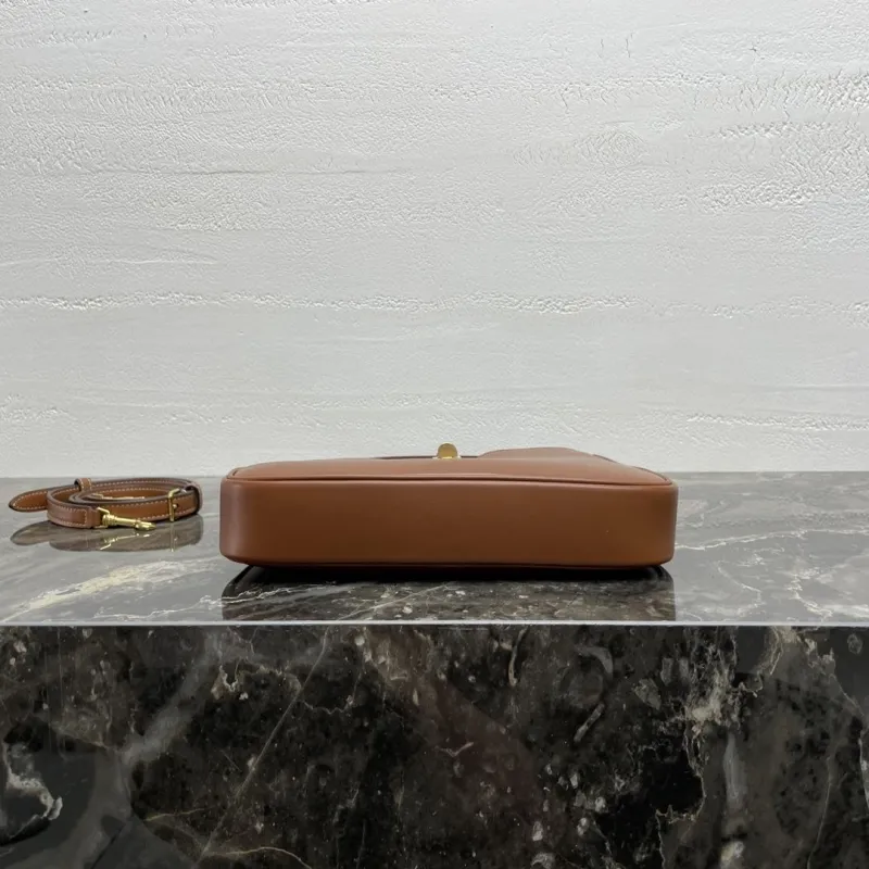 Celine Brown Leather Top Handle Bag - Image 5