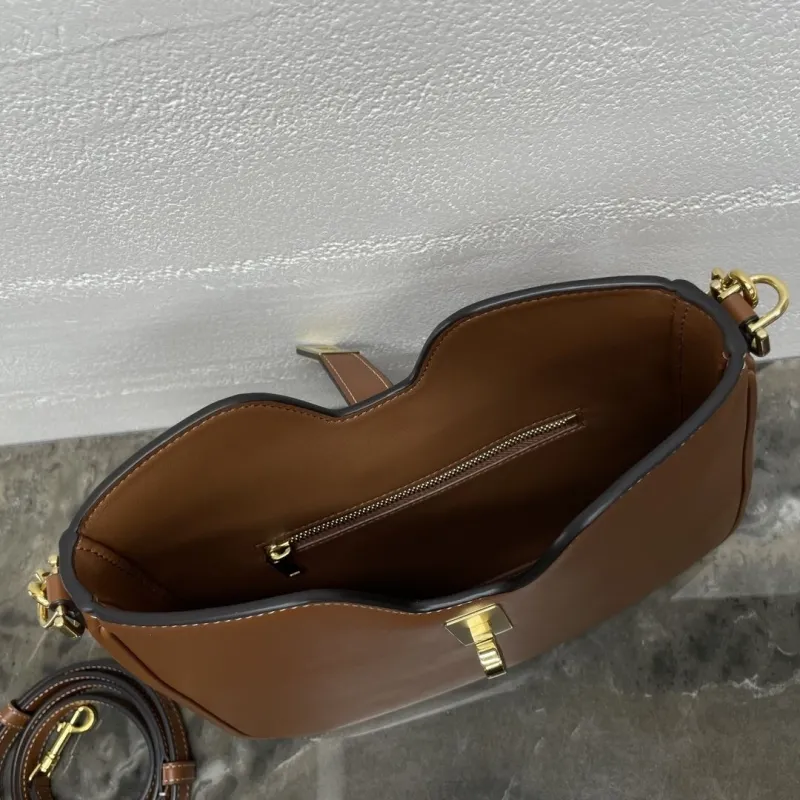 Celine Brown Leather Top Handle Bag - Image 8