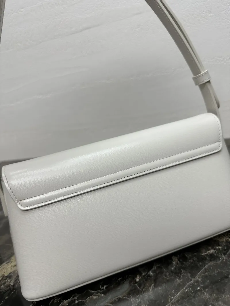 Celine White Top Handle Shoulder Bag - Image 7