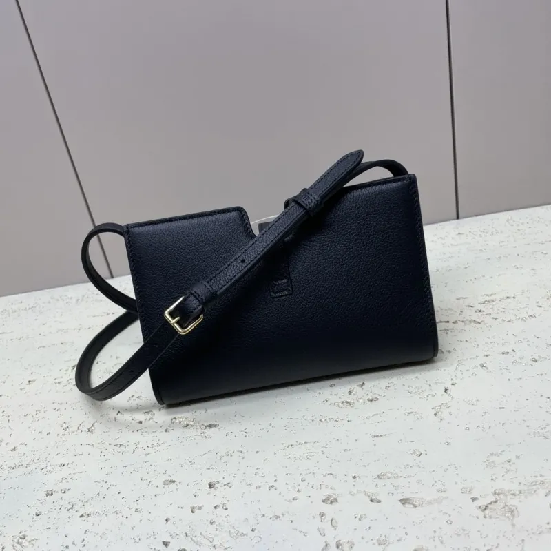 Celine Black Leather Crossbody Bag - Image 5