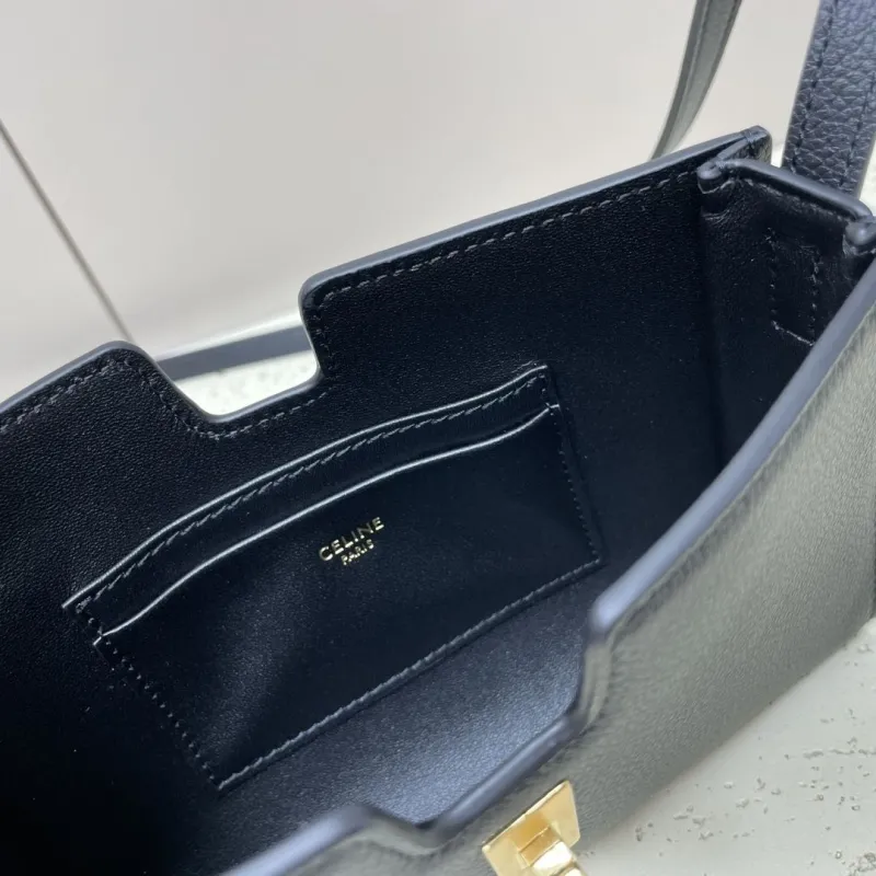 Celine Black Leather Crossbody Bag - Image 9