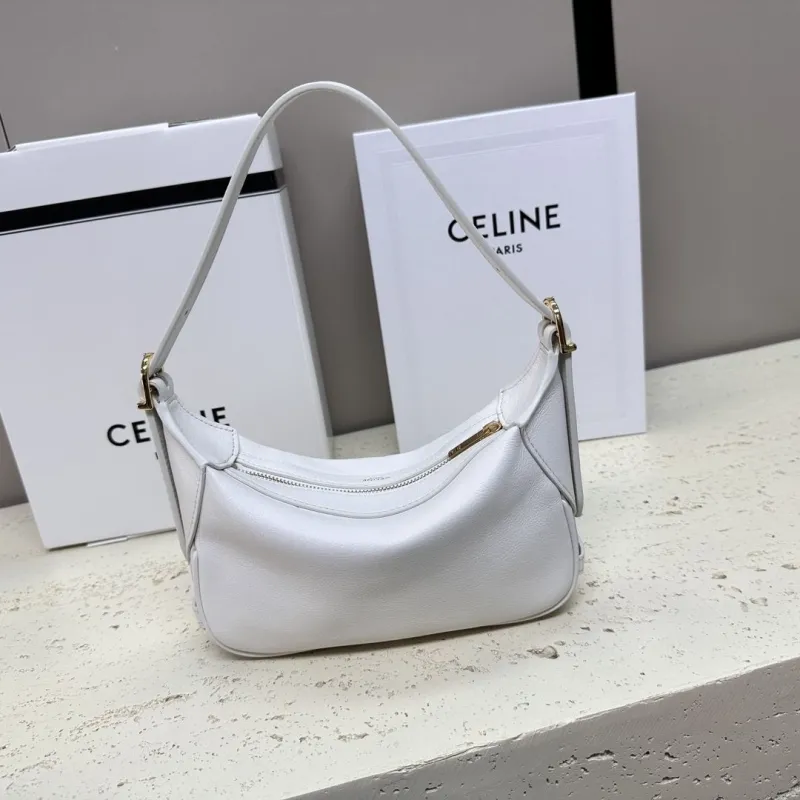Celine White Leather Shoulder Bag 101 - Image 3