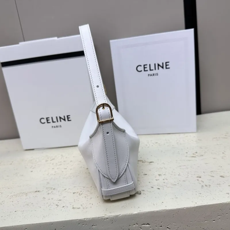 Celine White Leather Shoulder Bag 101 - Image 4