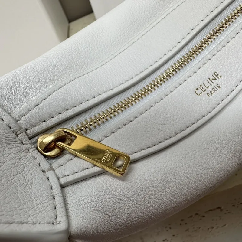 Celine White Leather Shoulder Bag 101 - Image 6