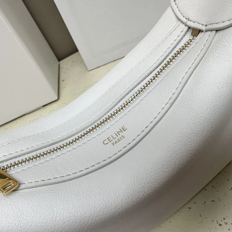 Celine White Leather Shoulder Bag 101 - Image 7
