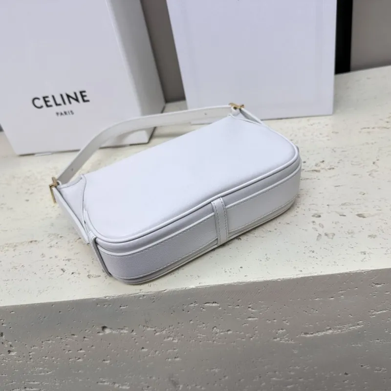 Celine White Leather Shoulder Bag 101 - Image 8