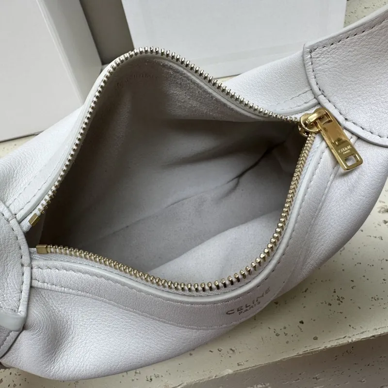 Celine White Leather Shoulder Bag 101 - Image 9