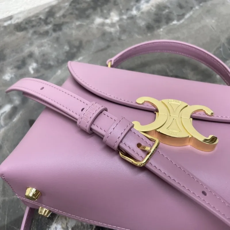 Celine Mauve Top Handle Crossbody Bag 115 - Image 6